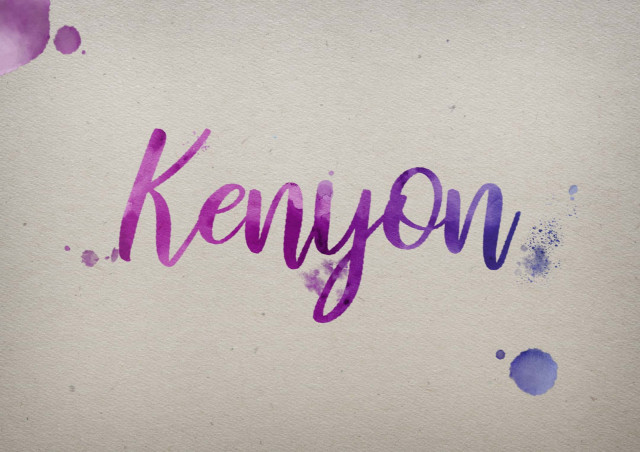 Free photo of Kenyon Watercolor Name DP