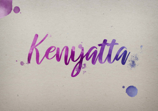 Free photo of Kenyatta Watercolor Name DP