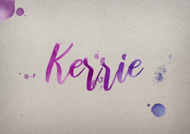 Free photo of Kerrie Watercolor Name DP