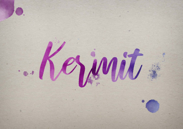 Free photo of Kermit Watercolor Name DP