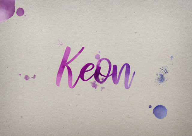 Free photo of Keon Watercolor Name DP