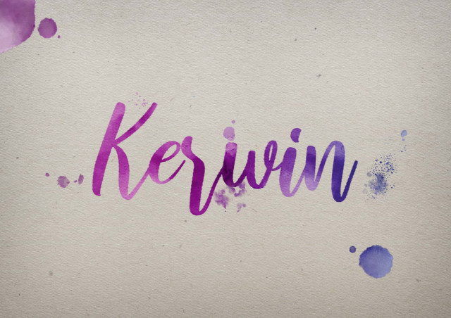 Free photo of Kerwin Watercolor Name DP