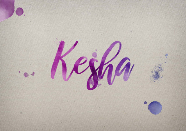 Free photo of Kesha Watercolor Name DP