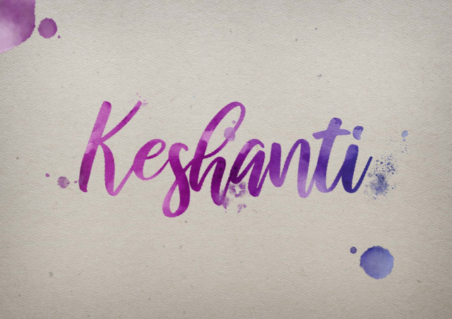 Free photo of Keshanti Watercolor Name DP
