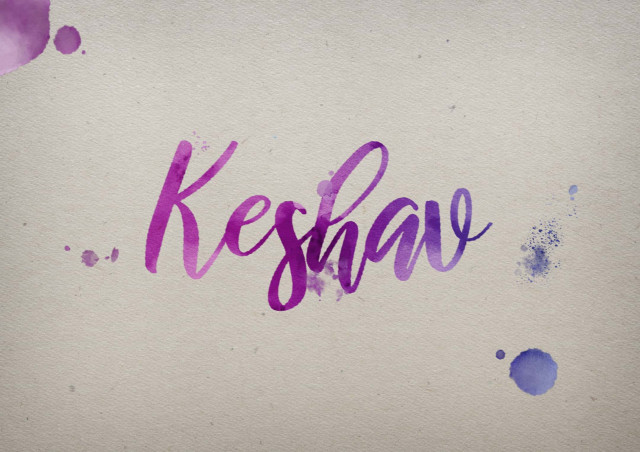 Free photo of Keshav Watercolor Name DP