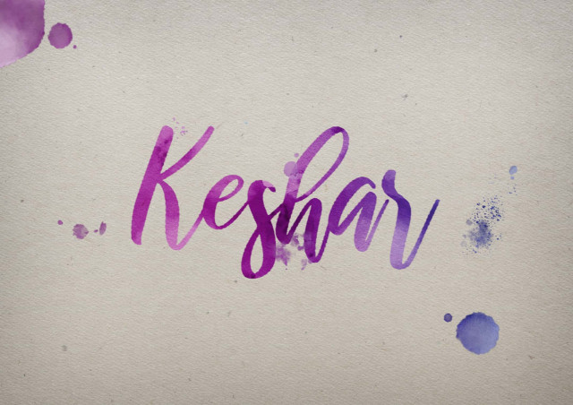 Free photo of Keshar Watercolor Name DP