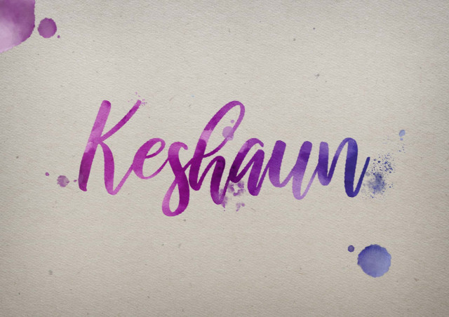 Free photo of Keshaun Watercolor Name DP