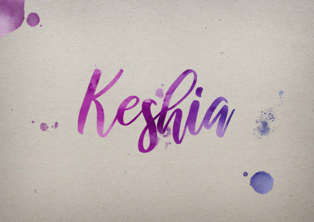 Free photo of Keshia Watercolor Name DP