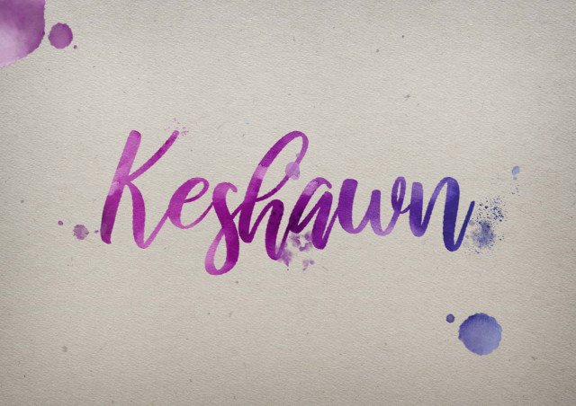 Free photo of Keshawn Watercolor Name DP
