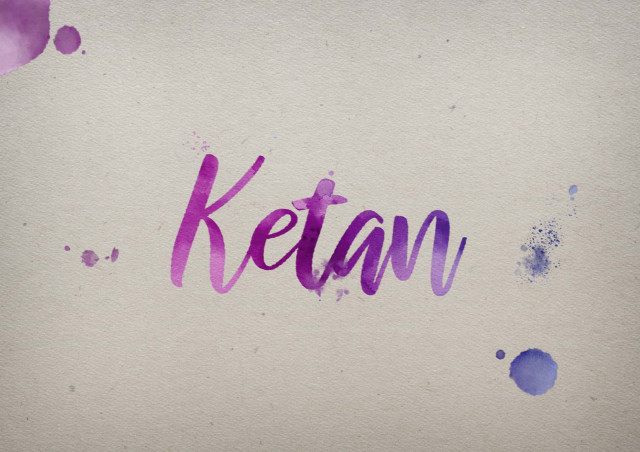 Free photo of Ketan Watercolor Name DP