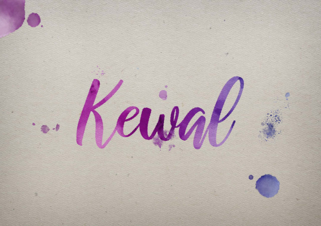 Free photo of Kewal Watercolor Name DP