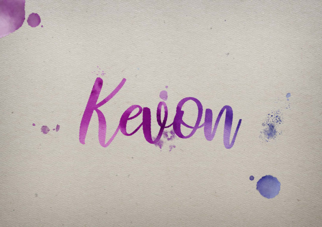 Free photo of Kevon Watercolor Name DP