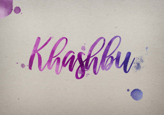 Free photo of Khashbu Watercolor Name DP