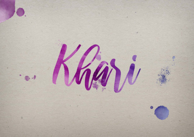 Free photo of Khari Watercolor Name DP