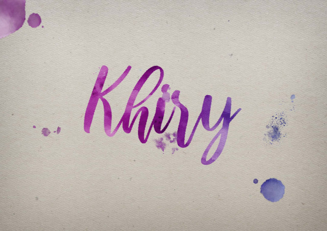 Free photo of Khiry Watercolor Name DP