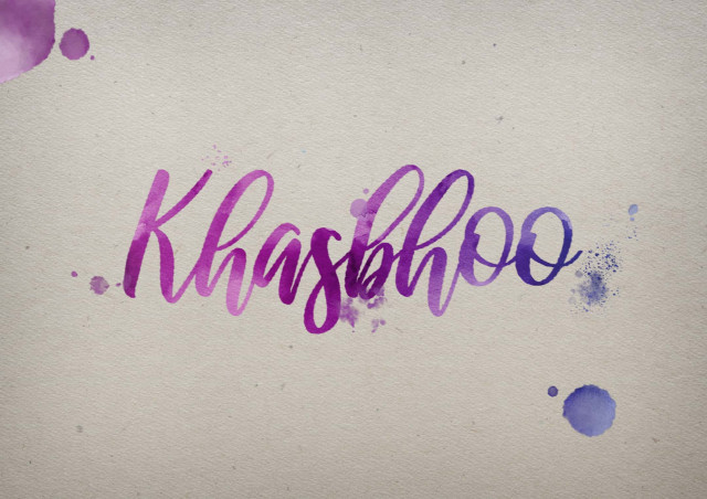 Free photo of Khasbhoo Watercolor Name DP