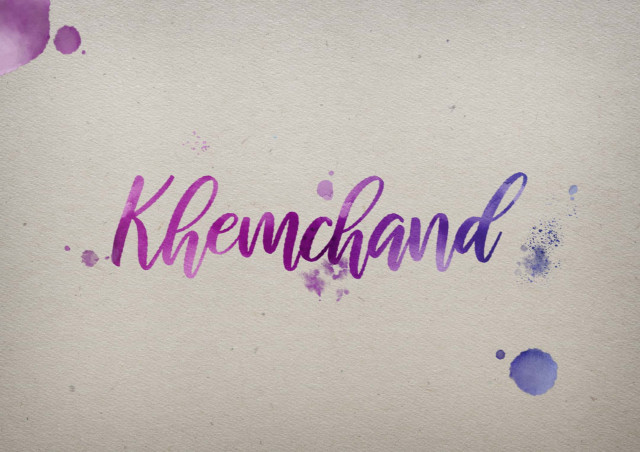 Free photo of Khemchand Watercolor Name DP