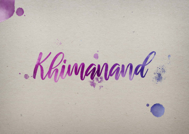 Free photo of Khimanand Watercolor Name DP