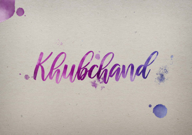 Free photo of Khubchand Watercolor Name DP