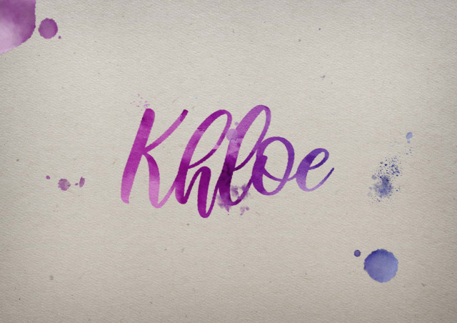 Free photo of Khloe Watercolor Name DP