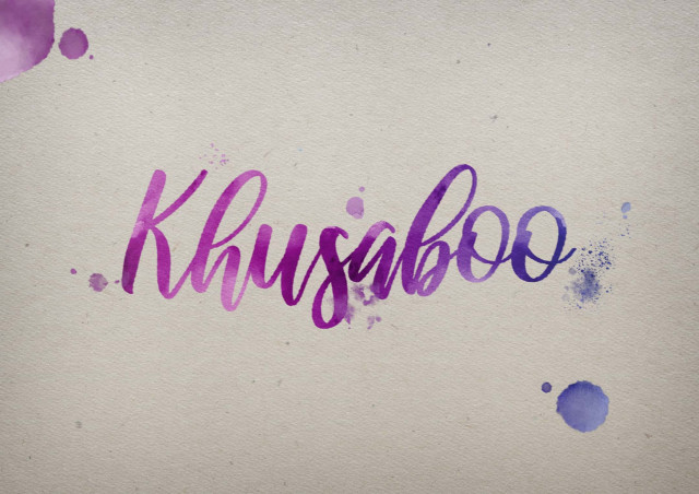 Free photo of Khusaboo Watercolor Name DP