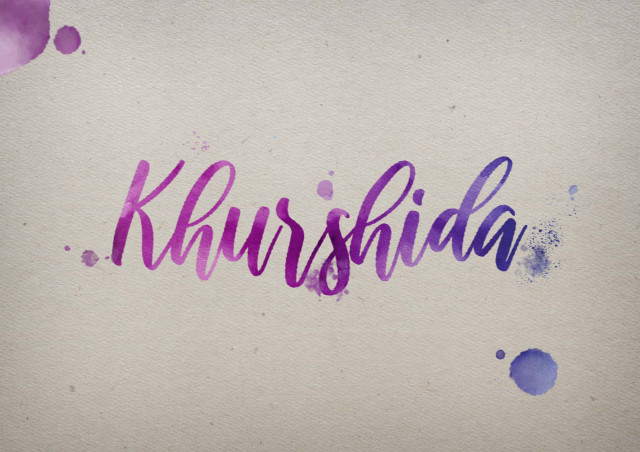 Free photo of Khurshida Watercolor Name DP