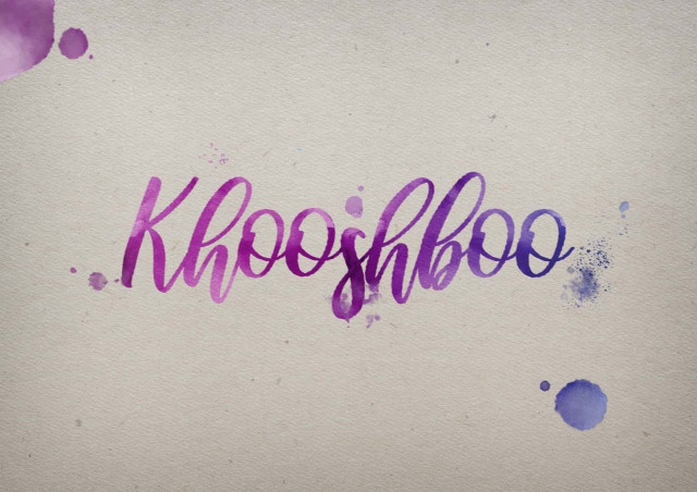 Free photo of Khooshboo Watercolor Name DP