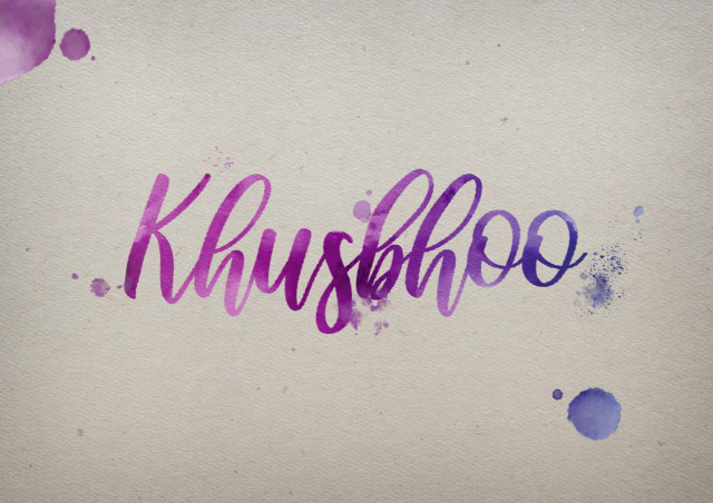 Free photo of Khusbhoo Watercolor Name DP