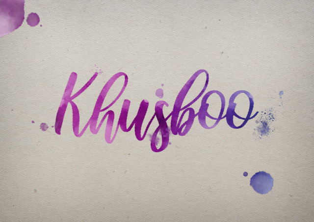 Free photo of Khusboo Watercolor Name DP