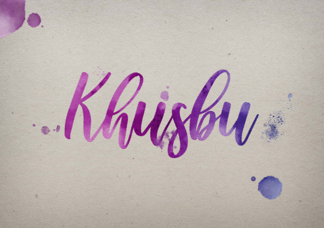 Free photo of Khusbu Watercolor Name DP