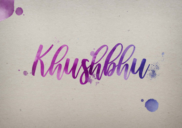 Free photo of Khushbhu Watercolor Name DP