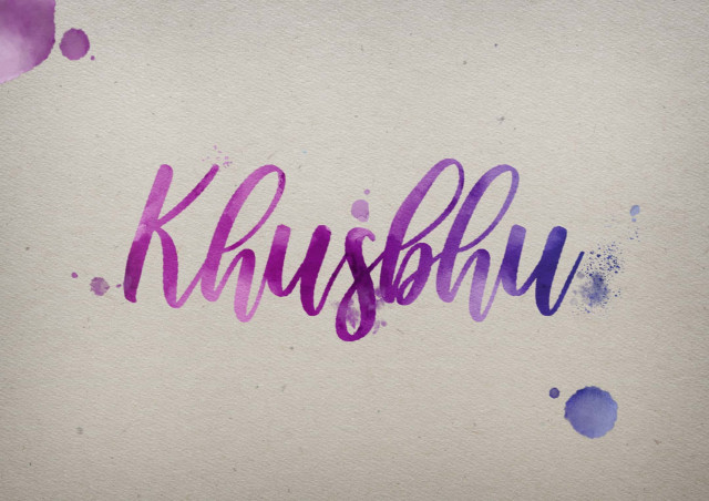 Free photo of Khusbhu Watercolor Name DP