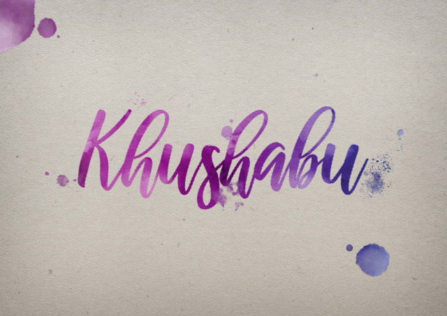Free photo of Khushabu Watercolor Name DP
