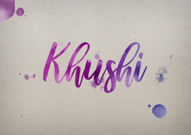 Free photo of Khushi Watercolor Name DP