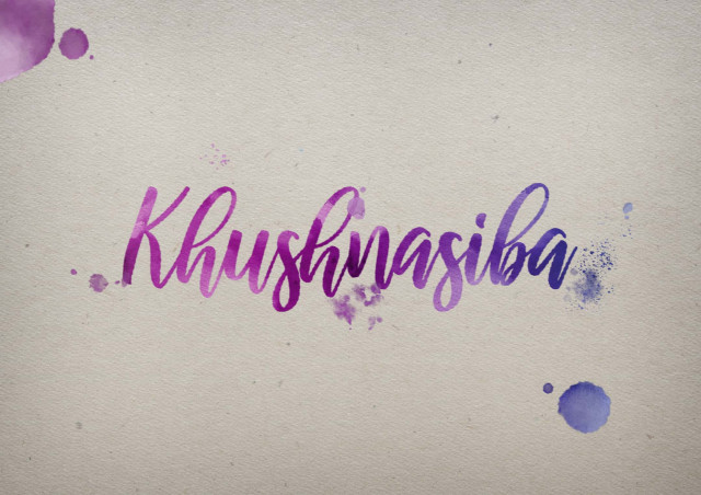 Free photo of Khushnasiba Watercolor Name DP