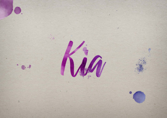 Free photo of Kia Watercolor Name DP