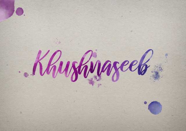 Free photo of Khushnaseeb Watercolor Name DP