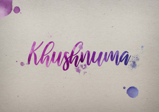 Free photo of Khushnuma Watercolor Name DP