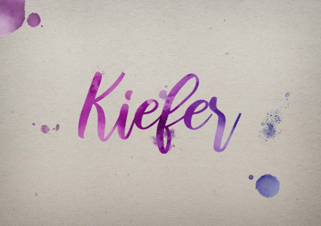 Free photo of Kiefer Watercolor Name DP