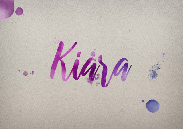 Free photo of Kiara Watercolor Name DP