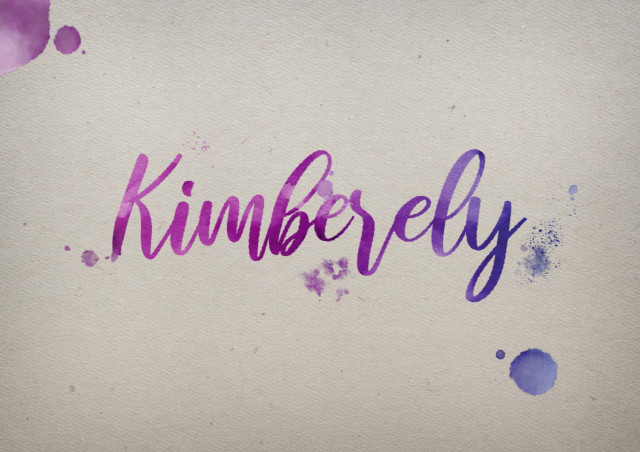 Free photo of Kimberely Watercolor Name DP