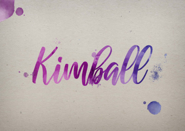 Free photo of Kimball Watercolor Name DP