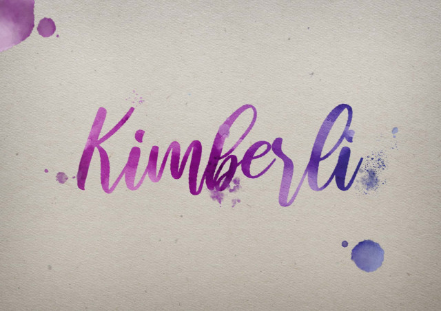 Free photo of Kimberli Watercolor Name DP