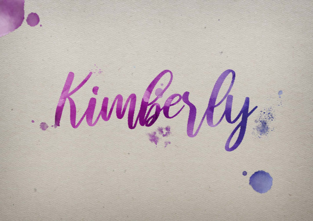 Free photo of Kimberly Watercolor Name DP