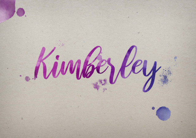 Free photo of Kimberley Watercolor Name DP