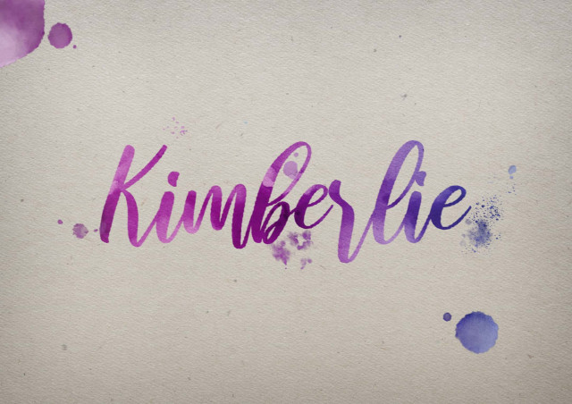 Free photo of Kimberlie Watercolor Name DP