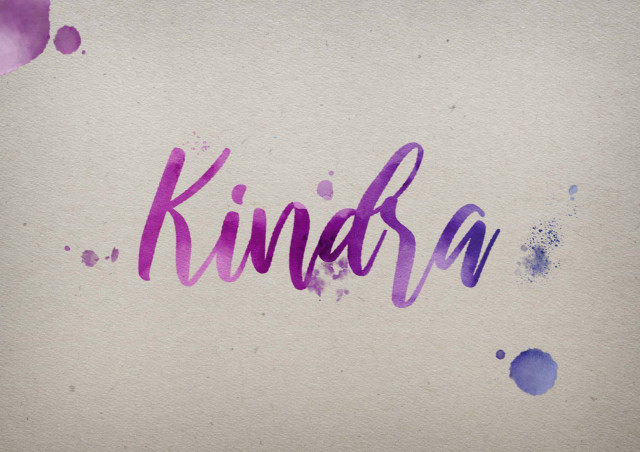 Free photo of Kindra Watercolor Name DP