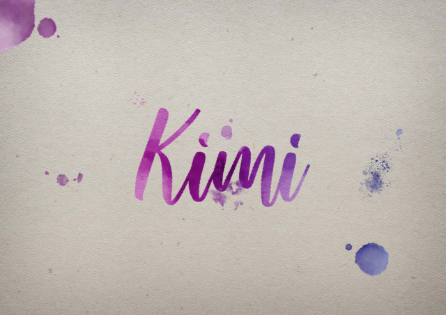 Free photo of Kimi Watercolor Name DP