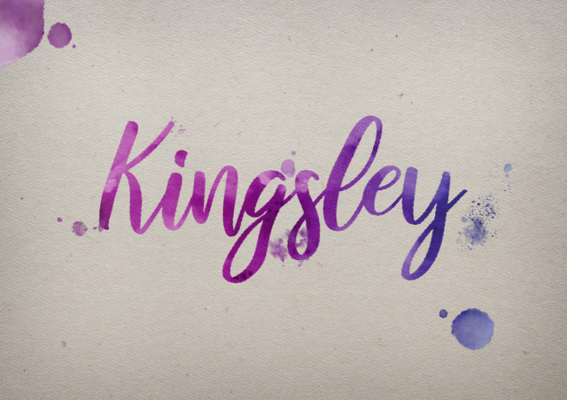 Free photo of Kingsley Watercolor Name DP