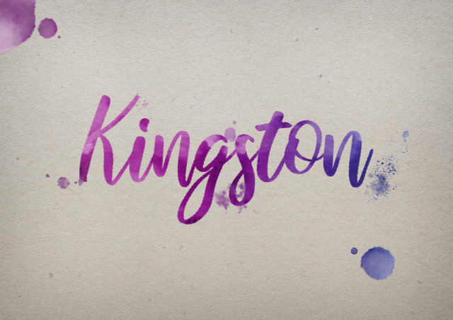 Free photo of Kingston Watercolor Name DP